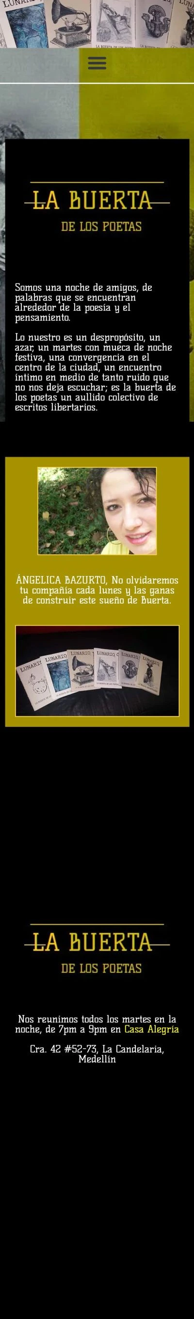 Web de gestión de proyectos y blog para La Buerta de Poetas